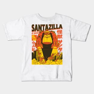 Santazilla Christmas Gift Tee Perfect for Holiday Season and Christmas Lovers Kids T-Shirt